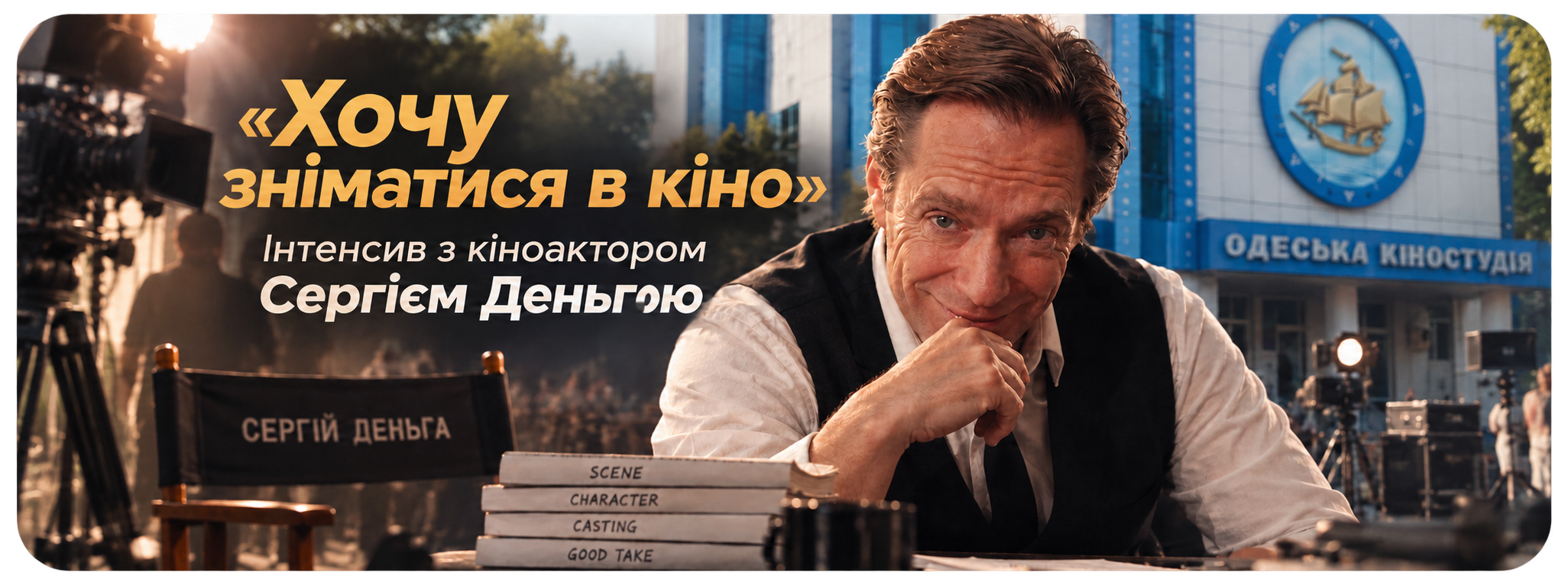 Хочу зніматися в кіно. Інтенсив з кіноактором Сергієм Деньгою. Одеса
